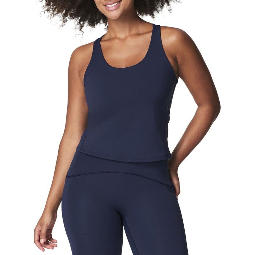 Spanx® Womens  Contour Crossback Shelf Tank, Blue